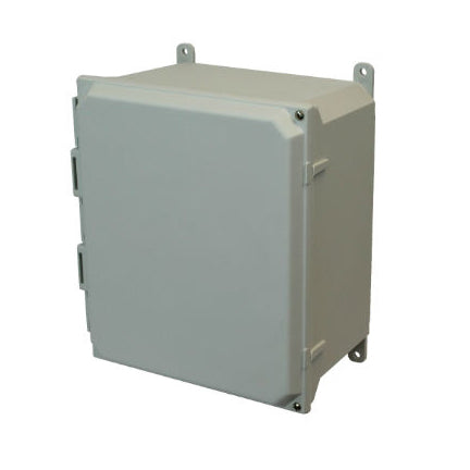 16x14x8 NEMA 4X Fiberglass Enclosure Hinged Screw Cover FOOT MOUNT