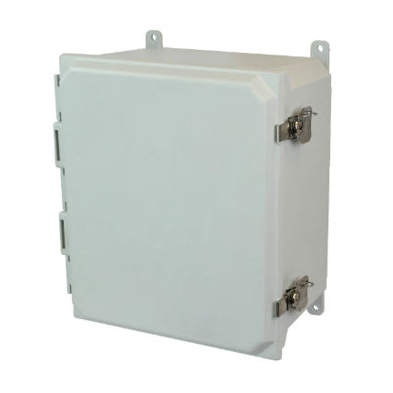 18x16x10 NEMA 4X Fiberglass Enclosure Twist Latch Hinged Cover Foot Mount