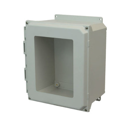 16x14x8 NEMA 4X Fiberglass Enclosure Lift-Off Screw Cover Window FLANGE MOUNT