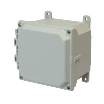 6x6x4 NEMA 4X Fiberglass Enclosure Lift-Off Screw Cover FOOT MOUNT