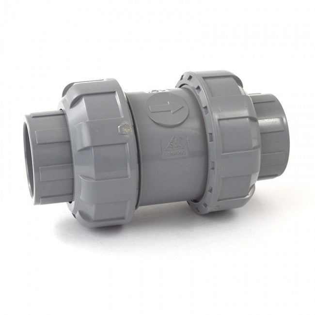 1 1/4" Flui-Pro PVC Ball Check Valve - Viton