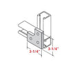 Champion Strut Channel Fitting - Flat 3-1/4" x 3-1/4", three-hole, L-shaped fitting CS-2508V