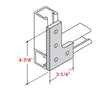 Champion Strut Channel Fitting - Flat 4-7/8" x 3-1/4", four-hole, L-shaped fitting CS-2510V