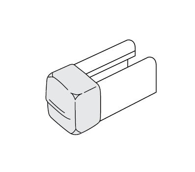 Champion Strut Channel End-Caps - Back-to-Back (1-5/8" x 3-1/4") - Red