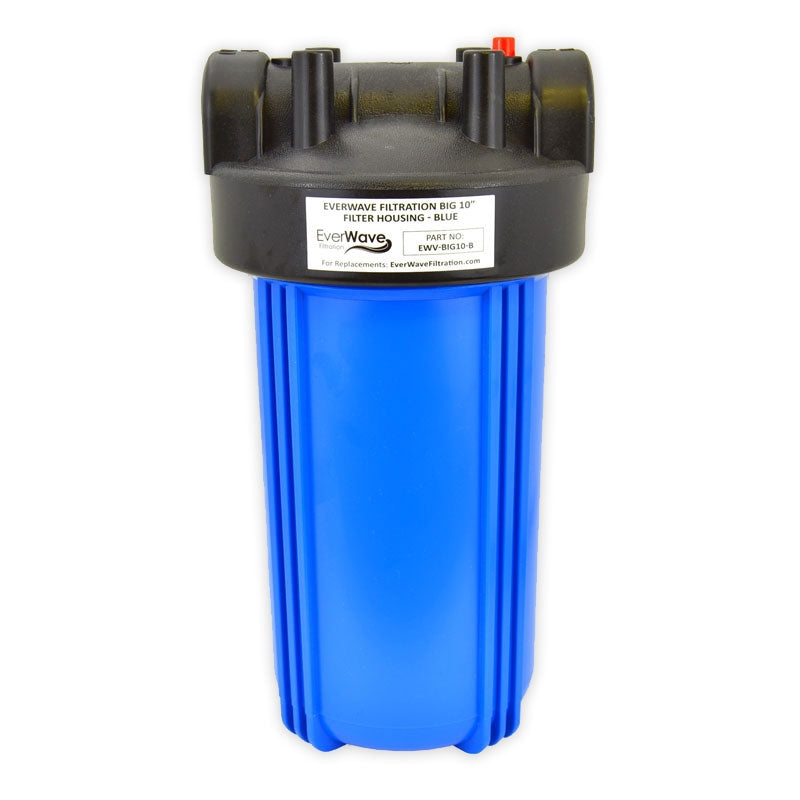 10" EverWave Big Blue Filter Housing - 1" IN/OUT, 4-1/2" Dia. (EVW-H-45-10-BL)