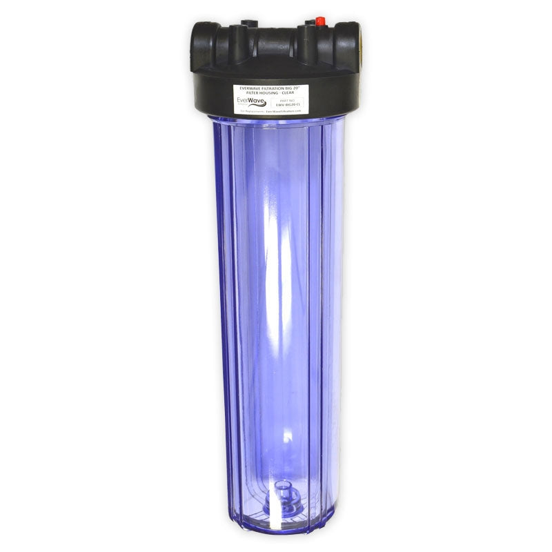 20" EverWave Big Clear Filter Housing - 1" IN/OUT, 4-1/2" Dia. (EVW-H-45-20-CL)
