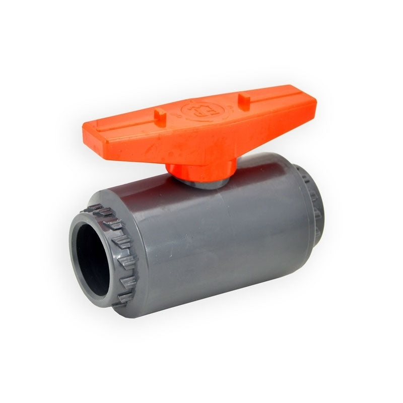 3/4" Flui-PRO PVC Compact Ball Valve - Gray / Socket (FP-GS-007)