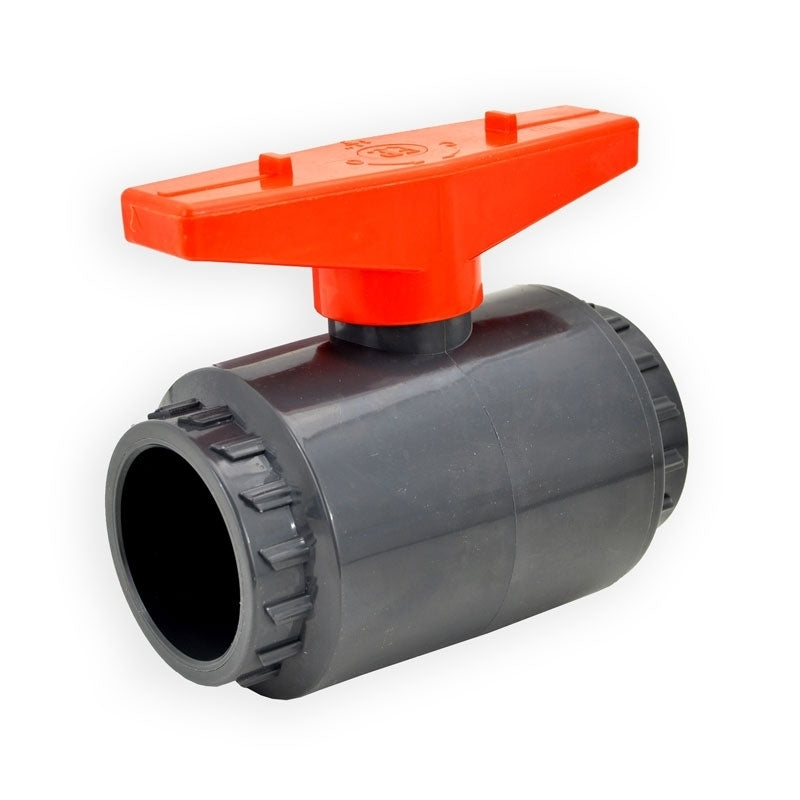 1-1/2" Flui-PRO PVC Compact Ball Valve - Gray / Socket (FP-GS-015)