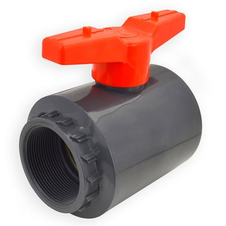 3" Flui-PRO PVC Compact Ball Valve - Gray / Threaded (FP-GT-030)