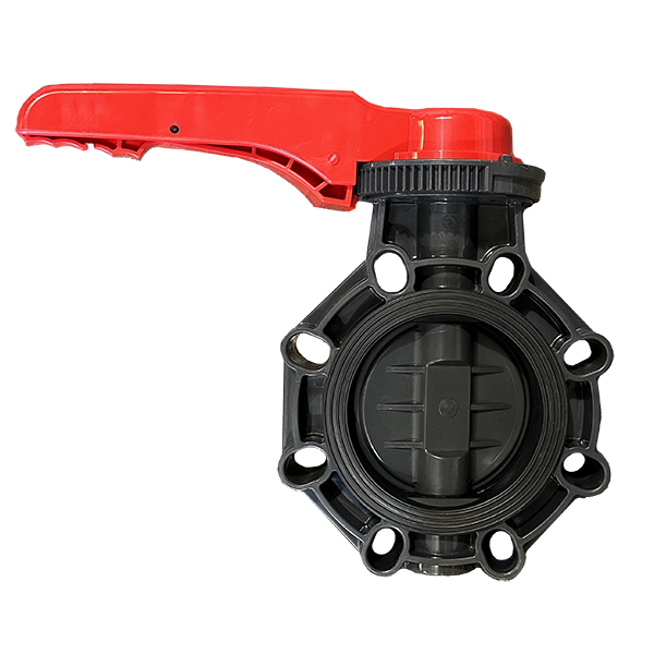 4" Flui-PRO PVC Butterfly Valve - Lever Handle