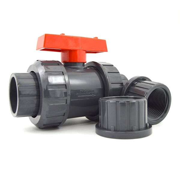 1-1/4" Flui-PRO PVC True Union Ball Valve - Socket & Threaded Ends