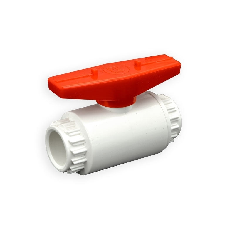 1/2" Flui-PRO PVC Compact Ball Valve - White / Socket (FP-WS-005)