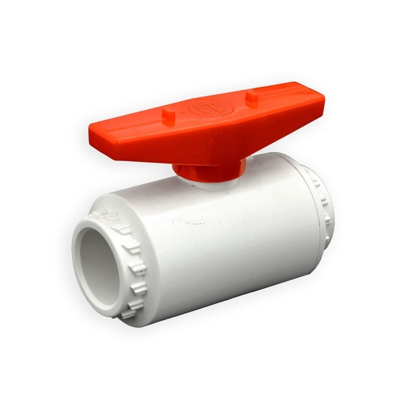 3/4" Flui-PRO PVC Compact Ball Valve - White / Socket (FP-WS-007)