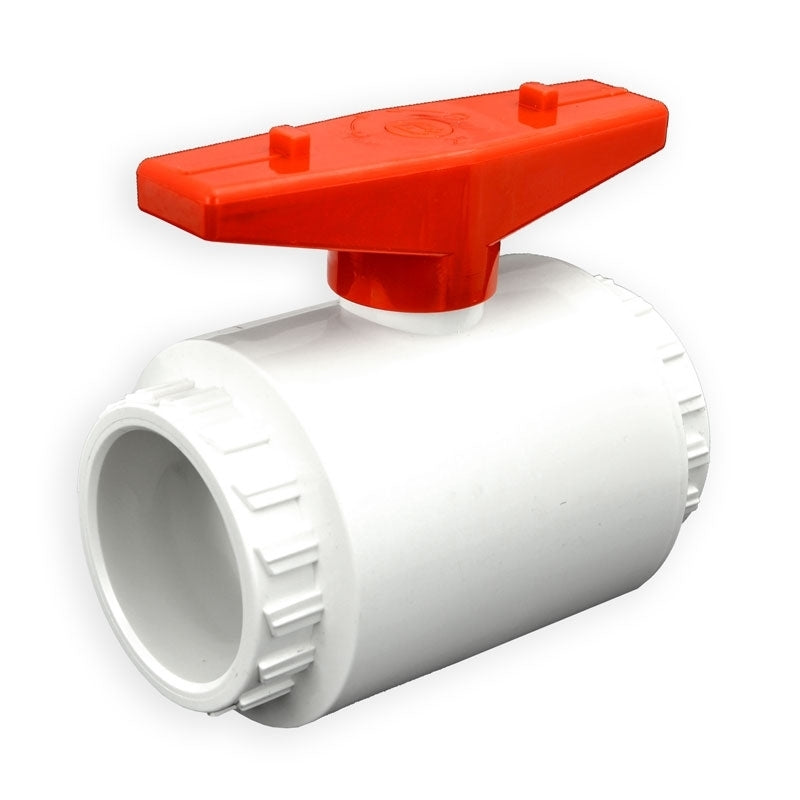 2" Flui-PRO PVC Compact Ball Valve - White / Socket (FP-WS-020)