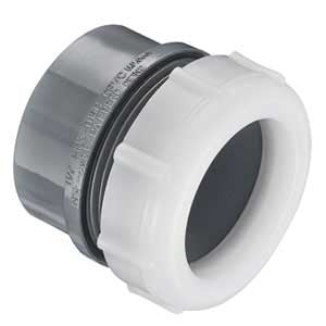 2"  LabWaste CPVC Male Trap Adapter with Plastic Nut (P103P-020C)