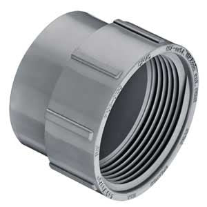 8" LabWaste CPVC Clean Out Adapter Spigot x FPT (P105-080C)