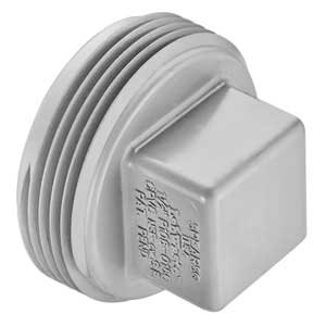 6" LabWaste CPVC Square Head Clean Out Plug MPT (P106-060C)