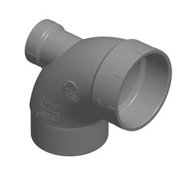 4X4X2   LabWaste CPVC  1/4 bend with W/L-H Inlet SXHXH (P306-420C)