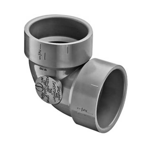 4" LabWaste CPVC Vent Elbow Hub x Hub (P331-040C)