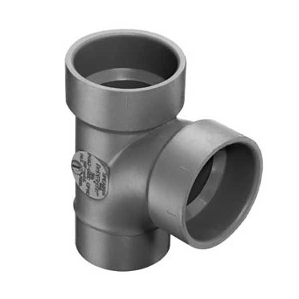 3"   LabWaste CPVC  Sanitary Tee Spigot x Hub x Hub (P403-030C)