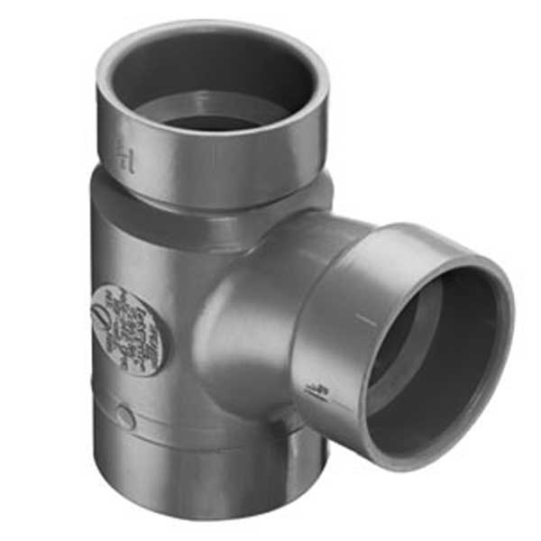 3" X 3" X 1-1/2"  LabWaste CPVC  Reducing Street Sanitary Tee SPGXHXH (P404-337C)