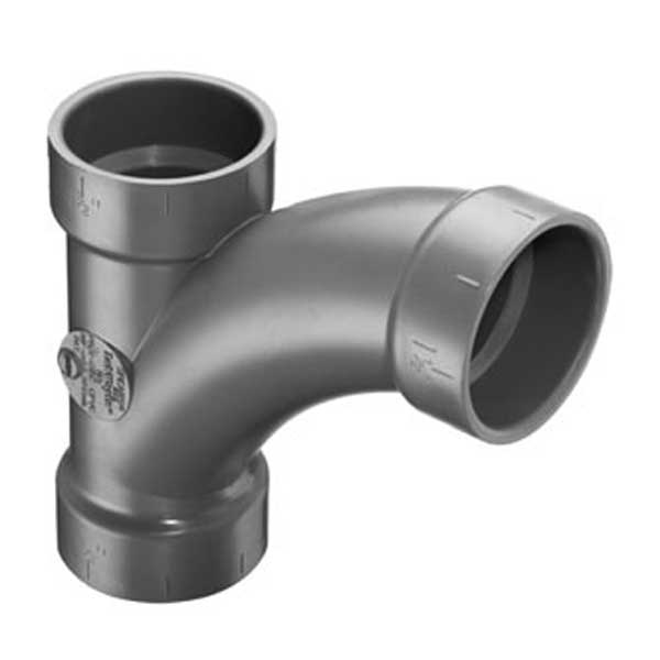 3"   LabWaste CPVC Wye Combination 1/8 Bend HUBXHUBXHUB (P501-030C)