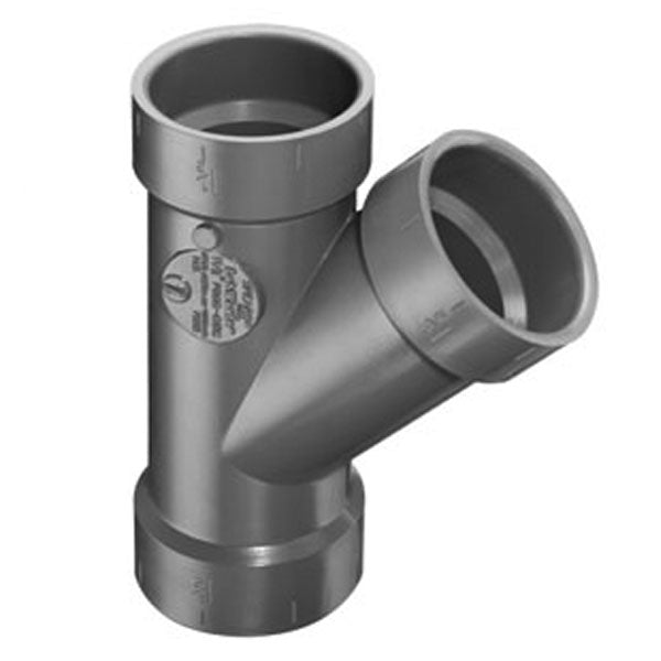 1-1/2"  LabWaste CPVC Wye HUBXHUBXHUB (P600-015C)