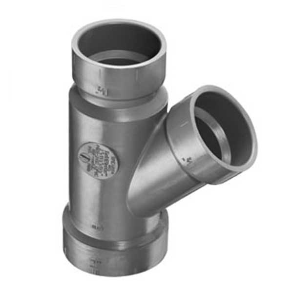 8" x 8" x 4" LabWaste CPVC Reducing Wye HUBXHUBXHUB (P601-582C)