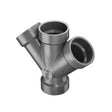8"  LabWaste CPVC Double Wye HUBXHUBXHUBXHUB (P611-080CF)