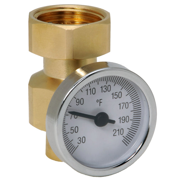 3/4" Caleffi Point of Distribution Mixed Temperature Guage3/4" Sweat With Gauge (NA10056)