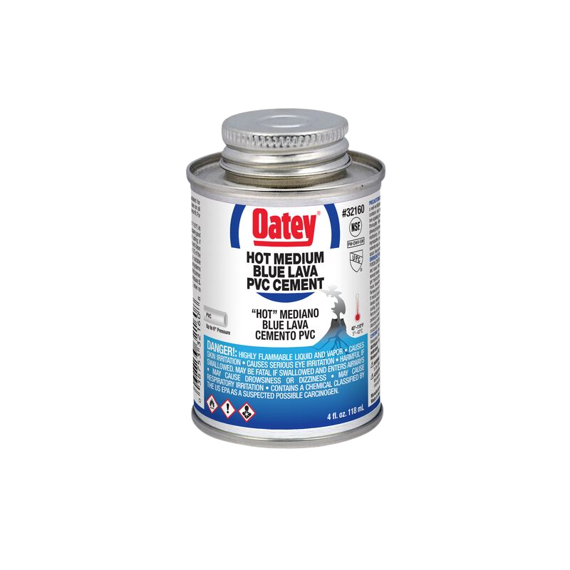 Oatey - Hot Medium Blue Lava PVC Cement - 4oz. (32160)