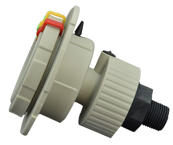 2-1/2" Truflo OBS-A Series Panel Mount Gauge & Isolator (OBS-A-P-0-160) Side View