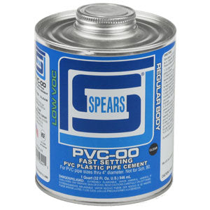 PVC-00 Spears Clear Regular Body PVC Cement - Quart (PVC00C-030)