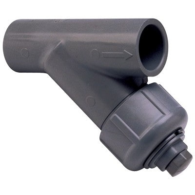 Gray PVC Industrial Y-Strainer