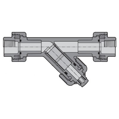 Gray PVC Industrial Y-Strainer