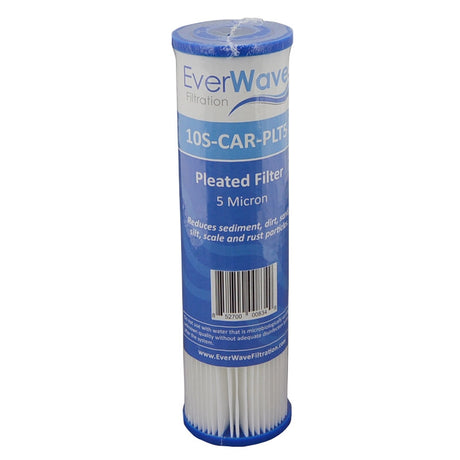 10" EverWave Pleated Slim Filter Cartridge - 5 Micron (EVW-5-25-10-PL)