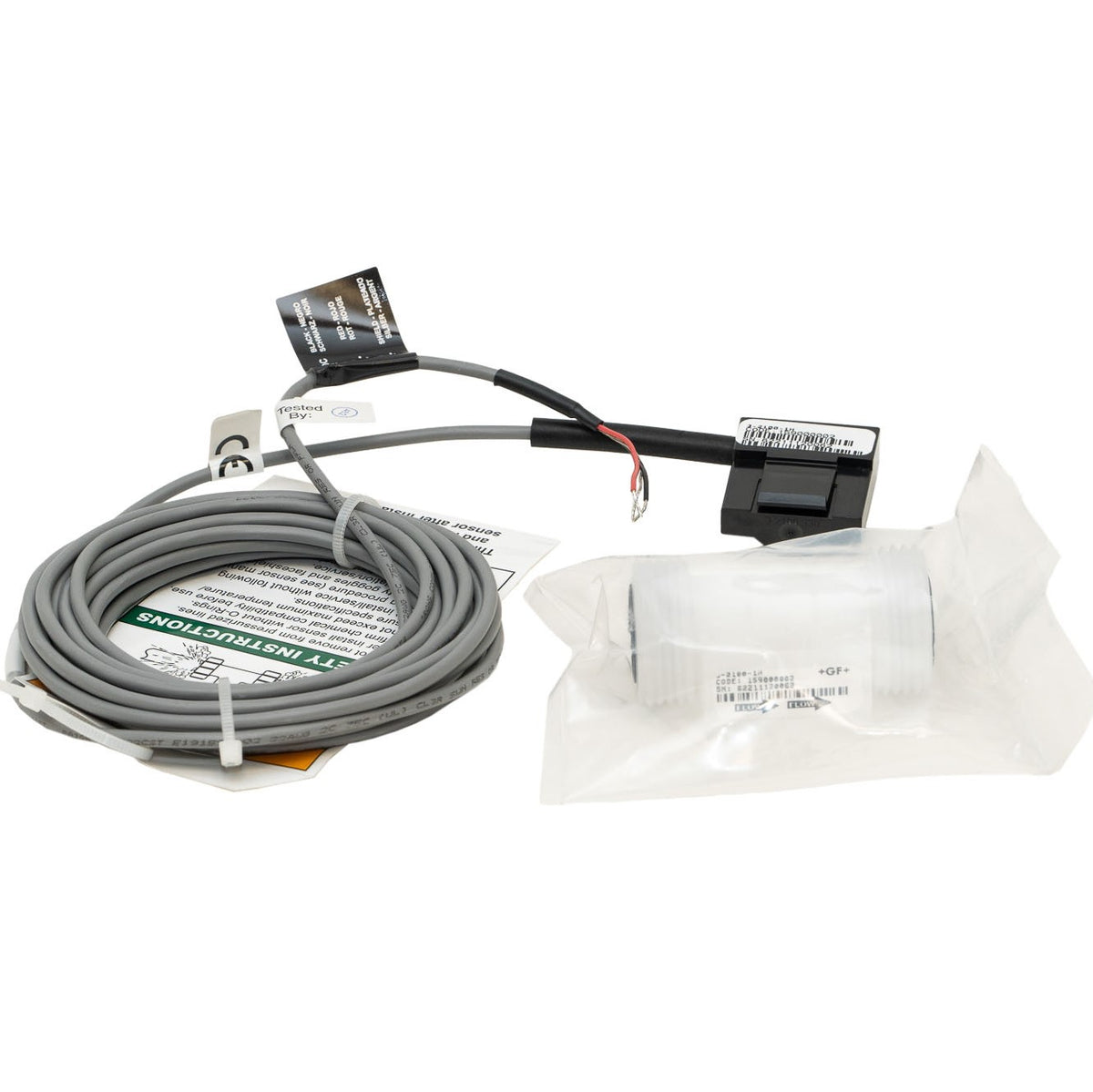 Gf Flow Module GF Signet 3-2100-1L Type 2100 Turbine Flow Sensor, 0.1-1 GPM, PVDF Bod ...