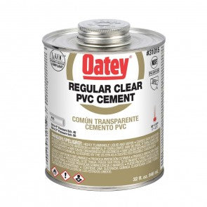 Oatey Regular Clear PVC Cement - 32 oz. (31015)