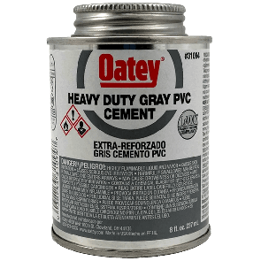 Oatey - Heavy Duty Gray PVC Cement - 8 oz. (31094)
