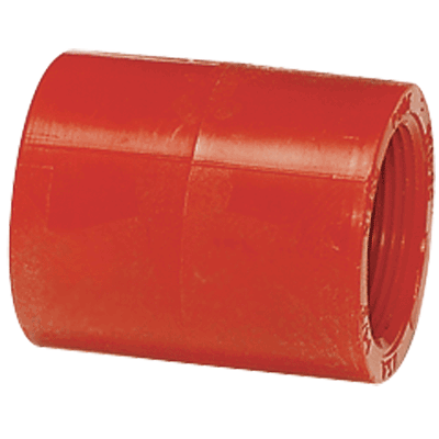 2" Adapter, Socket x Female NPT, Red, PVDF, Schedule 80
