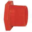 3/4" Plug, Male NPT, Red, PVDF, Schedule 80
