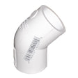 1/2 inch Sch 40 PVC 45 Degree Elbow - Slip x Slip 417-005