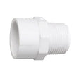 1-1/2 inch x 1-1/4 inch Sch 40 PVC Reducing Male Adapter - MPT x Slip 436-212