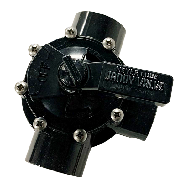 3 Port 1-1/2" - 2" CPVC Jandy Valve, Standard Diverter (4715) Top