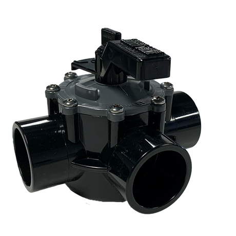 3 Port 1-1/2" - 2" CPVC Jandy Valve, Standard Diverter w/ Internal Stops (4945)