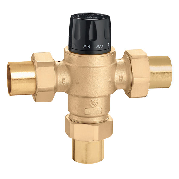 1-1/2" Caleffi 5231 MixCal+ Adjustable Thermostatic Mixing ValveNPT Male Union (523180A)