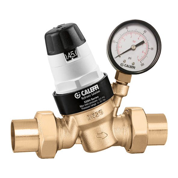 1" Pressure Reducing Valve PRV Sweat Union, Gauge (535961HA)