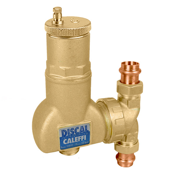 1" Caleffi 5517 DISCAL Air Separator with Rotating Collar Press Union (551766A)
