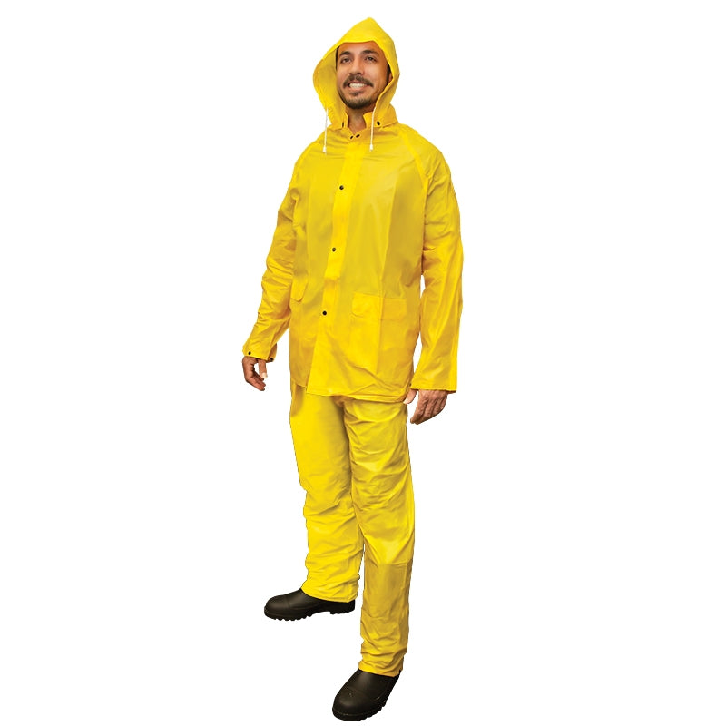 Heavy-Duty PVC/Polyester Rain Suit - 2X Large
