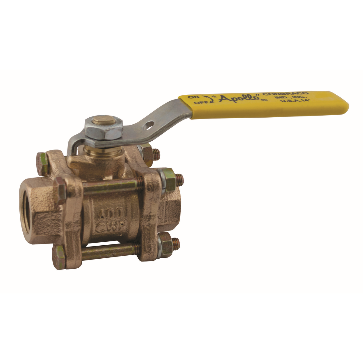 Apollo Valves 82-100 Series Ball Valve 3-Piece Full Port Threaded Bronze